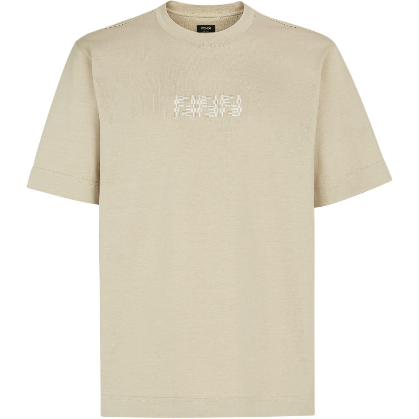 

Футболка с логотипом FENDI, бежевый