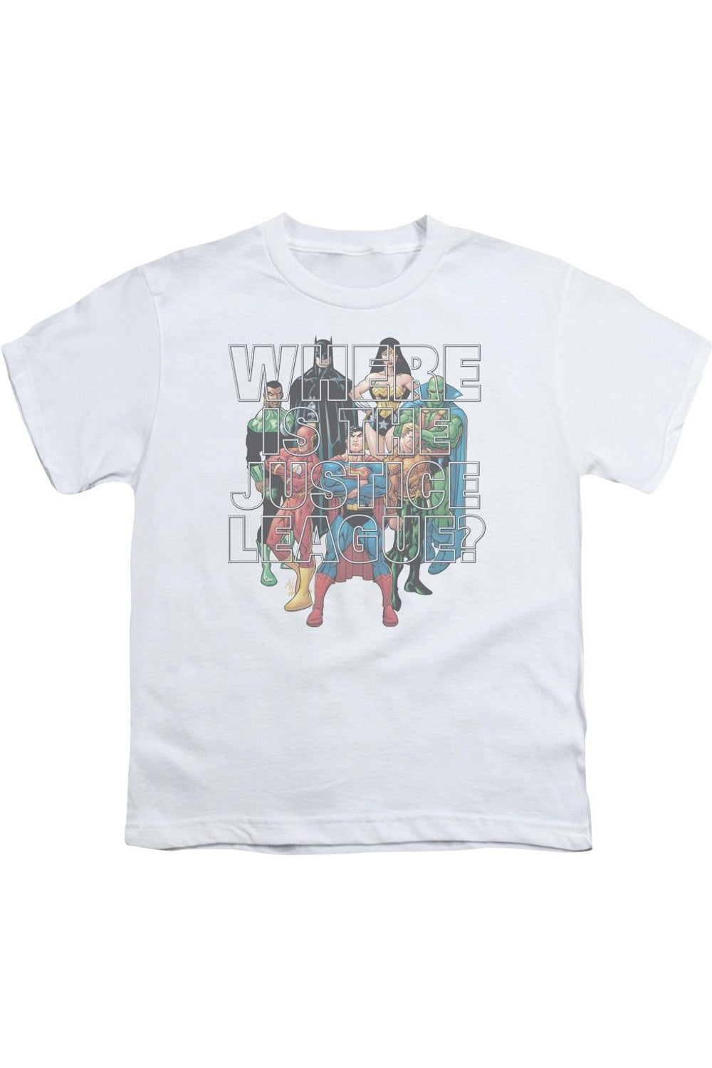

Футболка с коротким рукавом для подростков "Justice League of America Classified #1 Cover" Gildan, белый