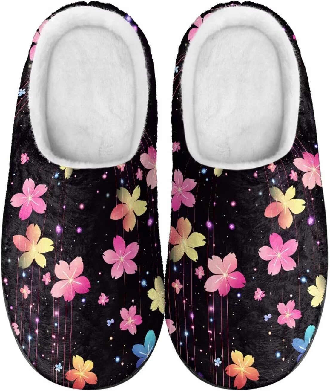 

Тапочки Mintulipy для женщин и мужчин для дома и улицы, пушистые тапочки для спальни, Colorful Flower