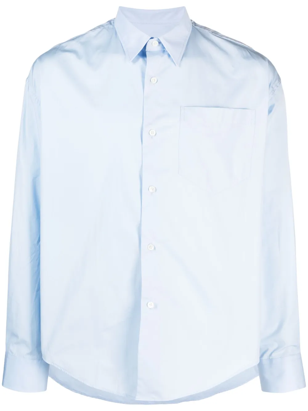 

Рубашка с вышитой монограммой Ami de Coeur AMI Paris, синий