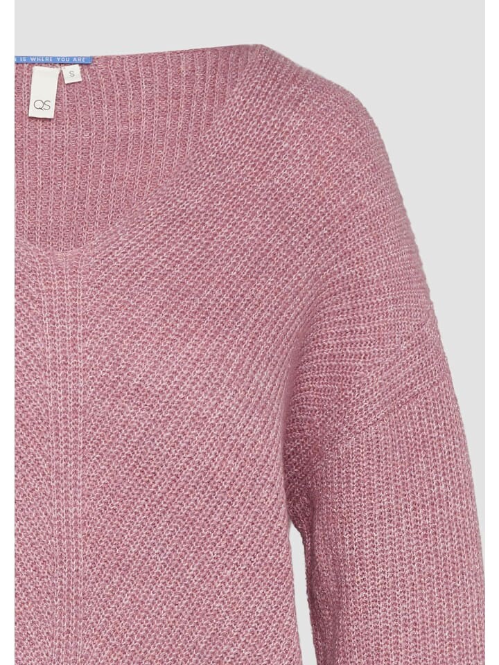 

Пуловер QS Strickpullover langarm, розовый