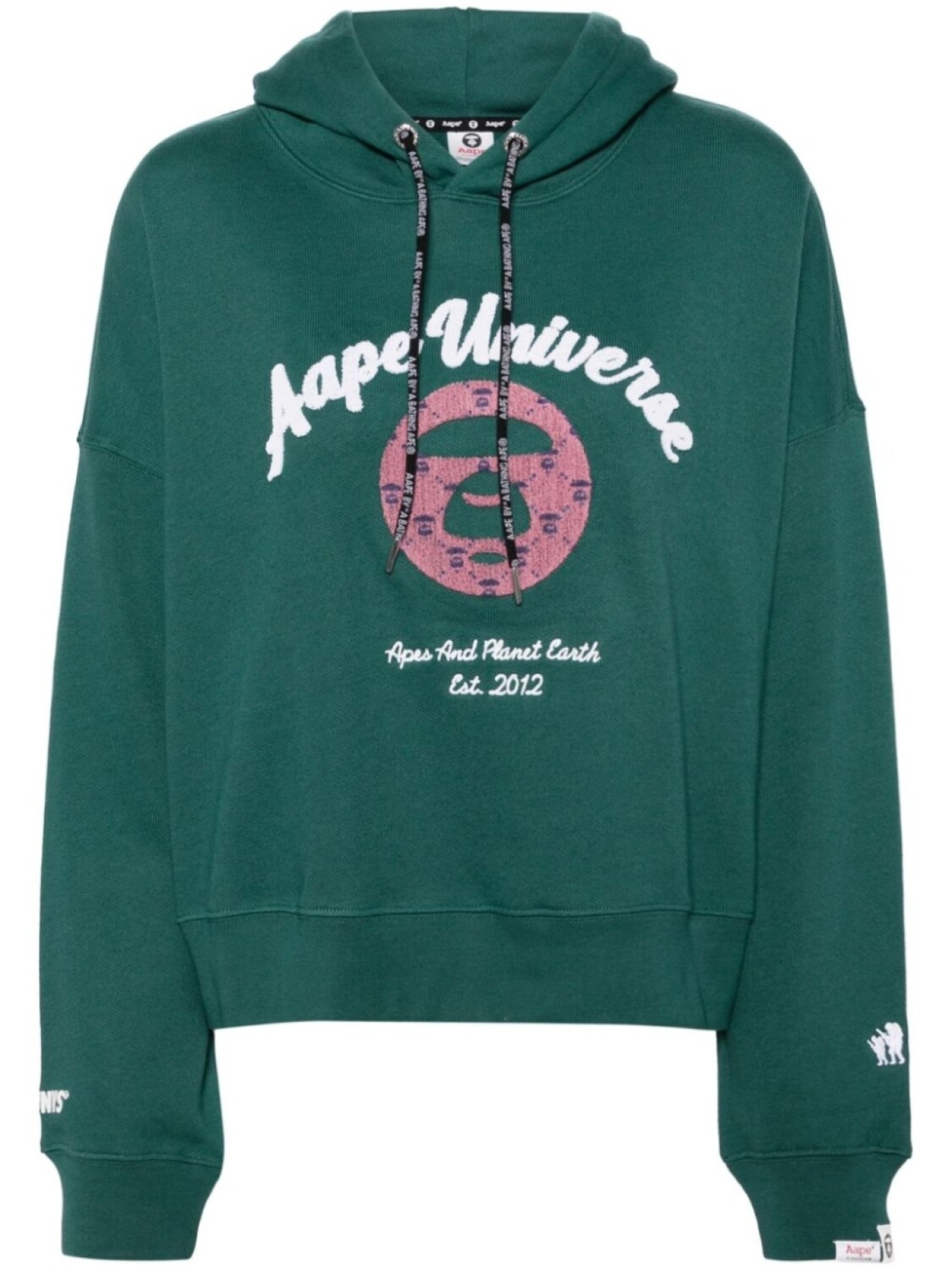 

AAPE BY *A BATHING APE худи с тисненым логотипом, зеленый