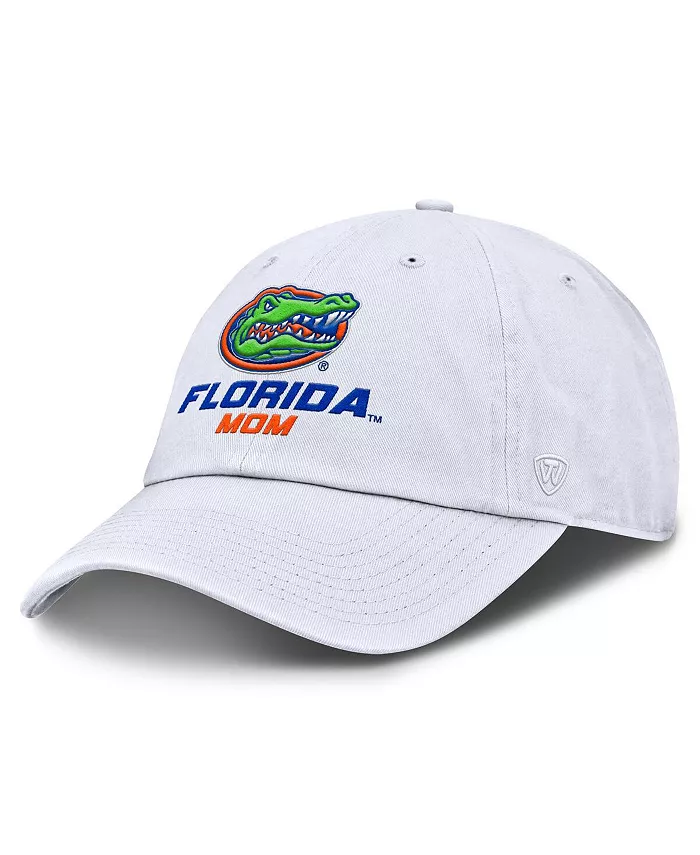 

Женская белая бейсболка Florida Gators Mom Logo Staple с регулируемой застежкой Top of the World