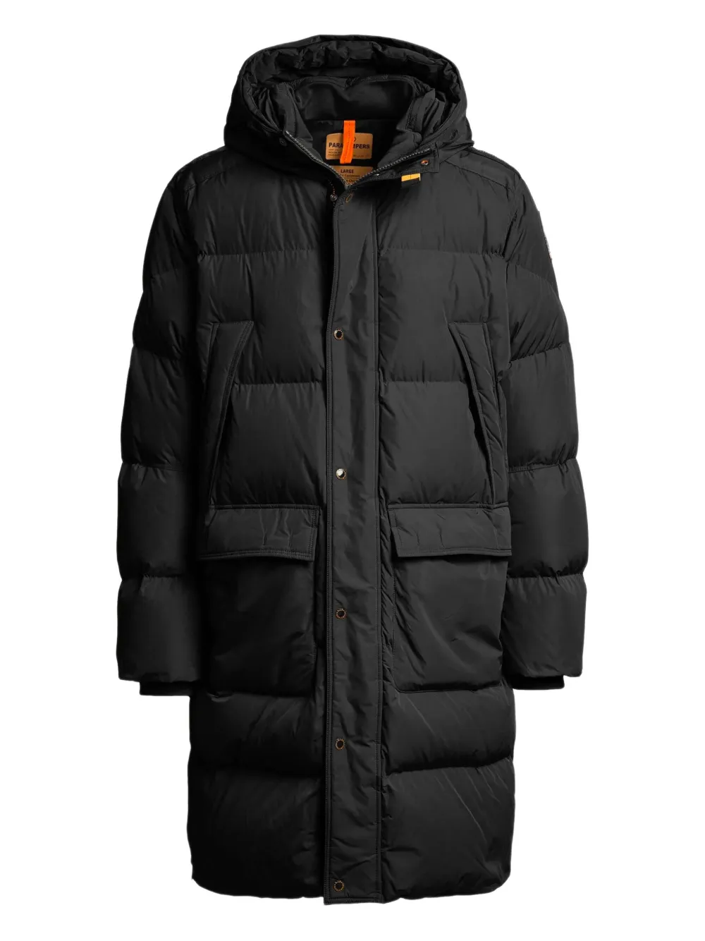 

Длинное стеганое пальто с капюшоном «Медведь» Parajumpers, черный