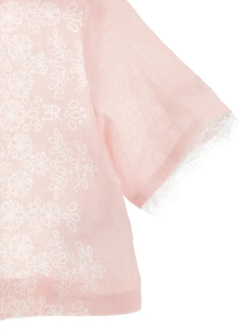 Рубашка с цветочной вышивкой Ermanno Scervino Junior, розовый — фото 3