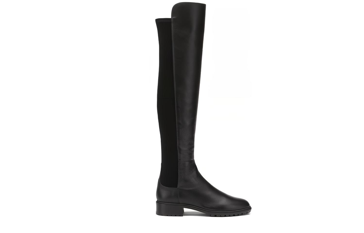 SW 5050 CITY Ботфорты высотой до колена 3 см Женские Черные Наппа Stuart Weitzman — фото 3