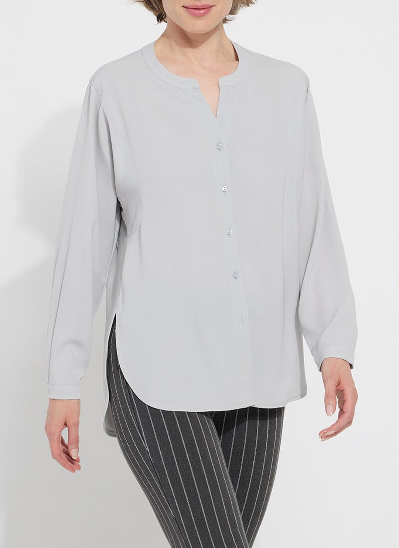 

Эластичный тканый топ Mia Lysse, цвет pearl grey