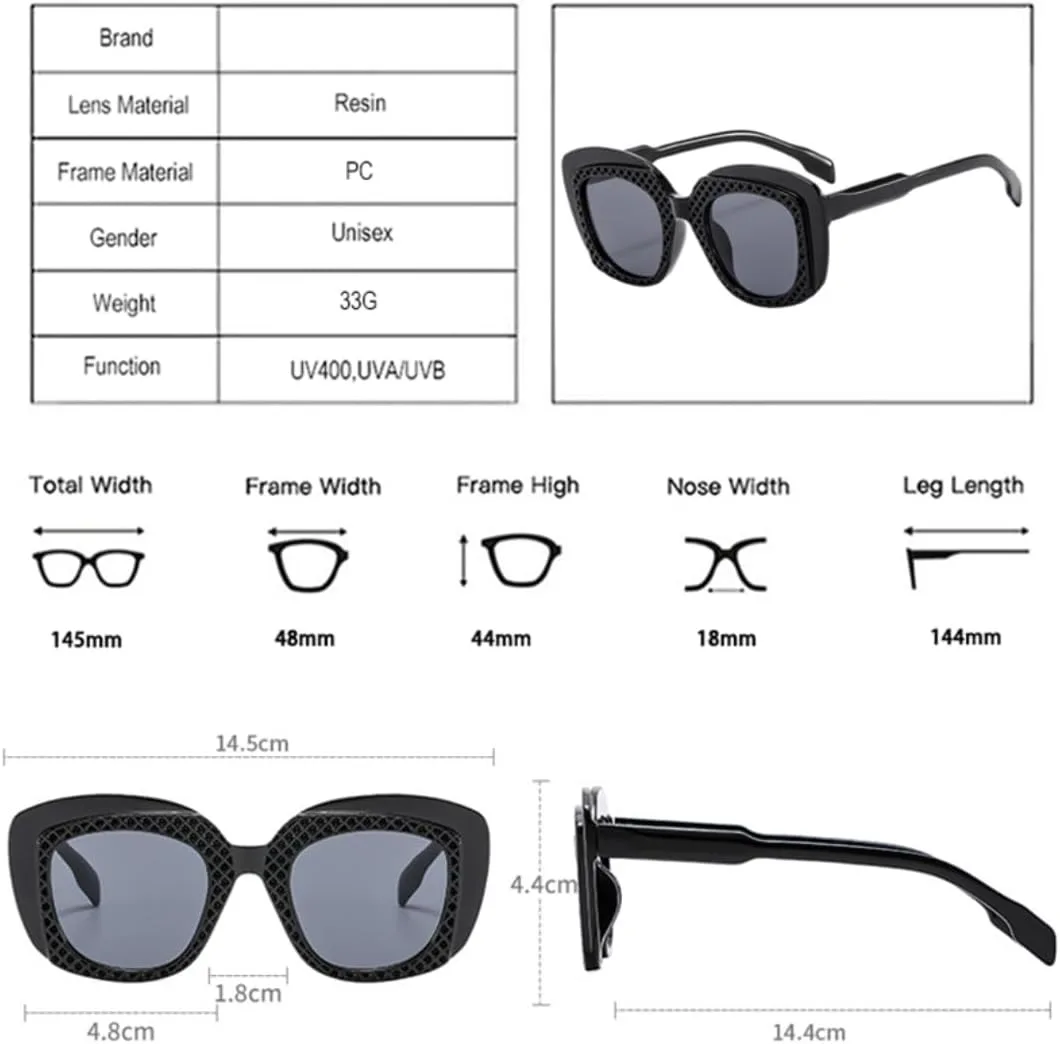 

Двухцветные солнцезащитные очки в стиле хип-хоп для женщин, модные градиентные очки, защита от УФ-излучения UV400 для мужчин, уникальные UUPTTPL, Black Gray