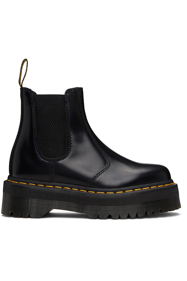 2976 полированные гладкие платформенные ботинки челси Dr. Martens, черный