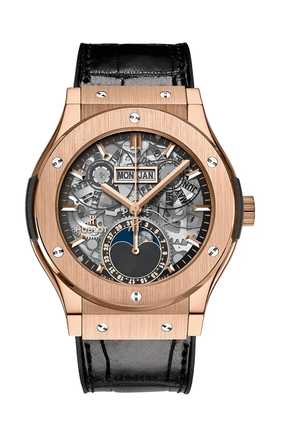 КИНГ ГОЛД ФАЗЫ ЛУНЫ - 547.OX.0180.LR HUBLOT, золотой
