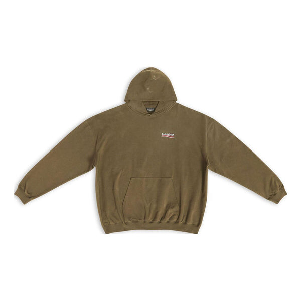 

Толстовка political campaign large fit hoodie 'khaki' Balenciaga, хаки