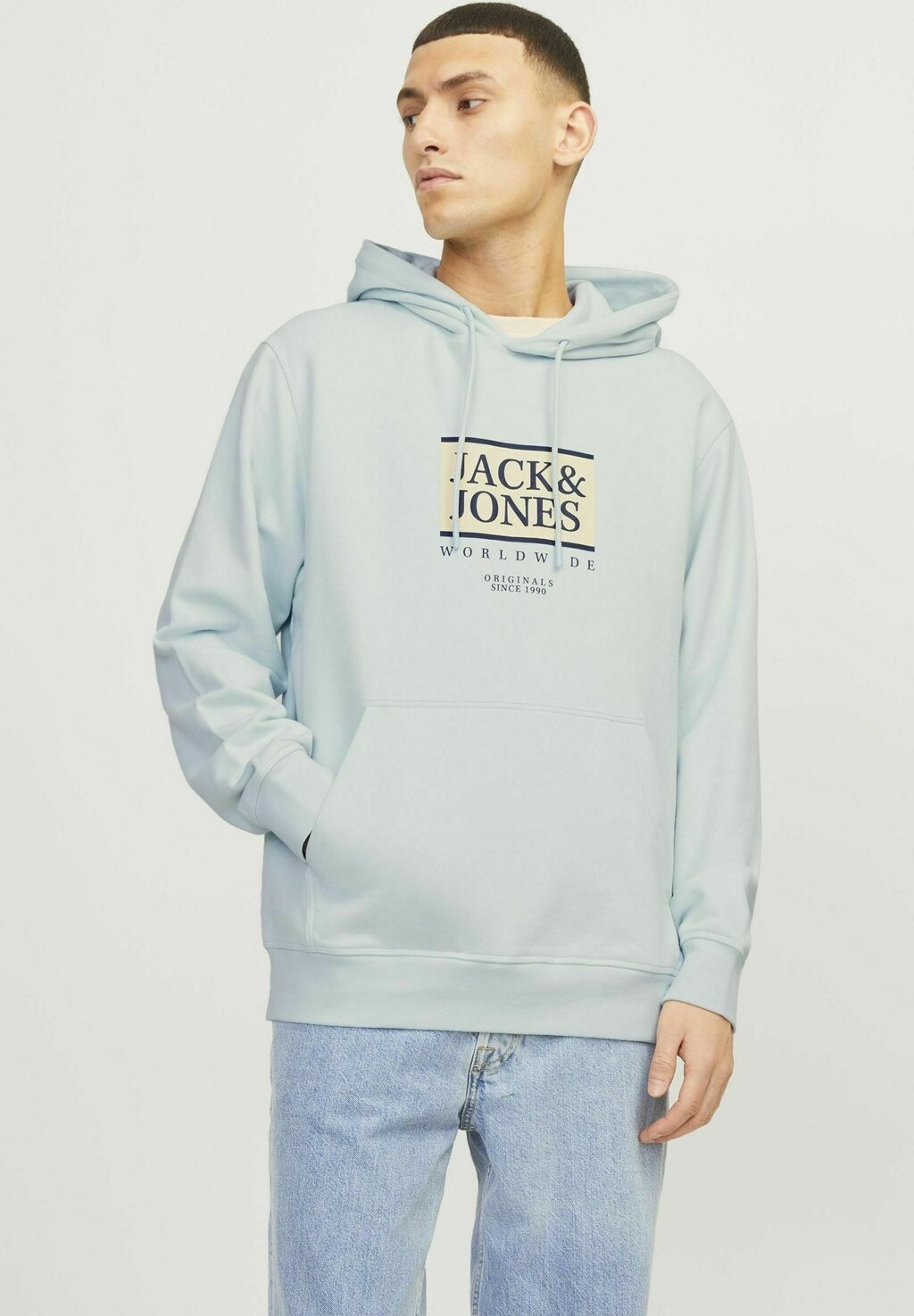 

Толстовка с капюшоном GEDRUCKT Jack & Jones, синий
