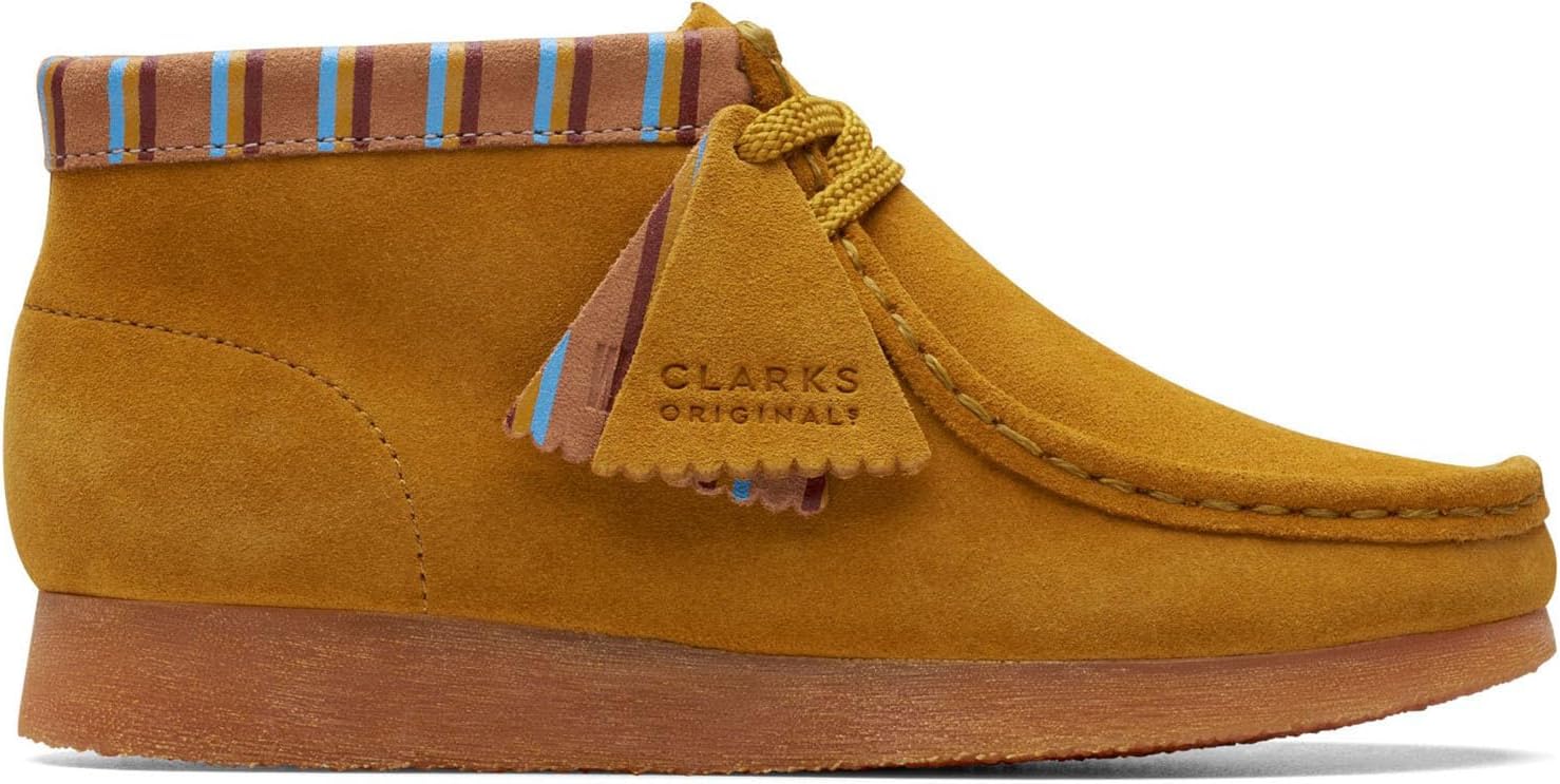 Детские ботинки Wallabee O от Clarks, Mustard — фото 2