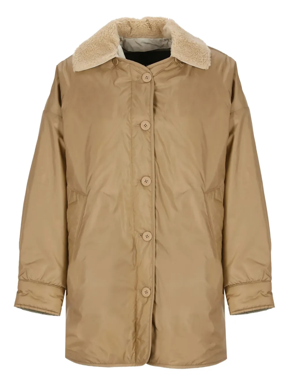 

Куртка с меховым воротником Weekend Max Mara, коричневый