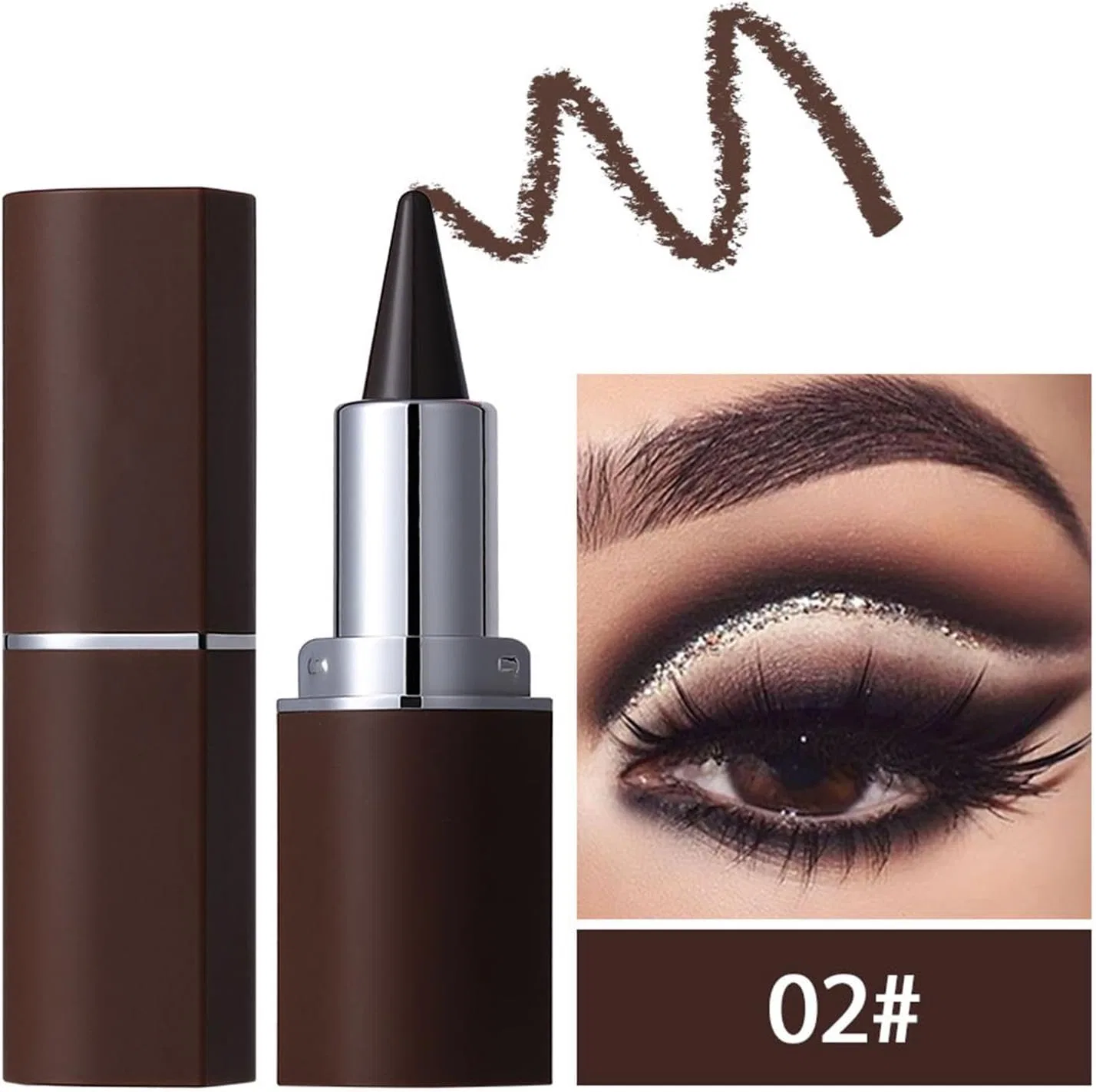 Карандаш для глаз Smokey Eye Pencil, черный, гелевая подводка-стик — фото 2
