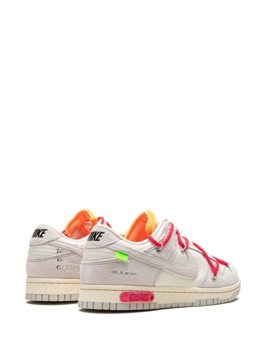 Dunk Low Off-White - Лот 40 Кроссовки Nike, белый — фото 3