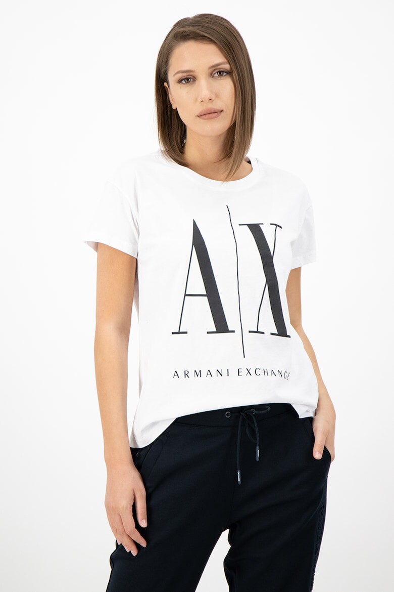 

Футболка свободного кроя с логотипом Armani Exchange, черный