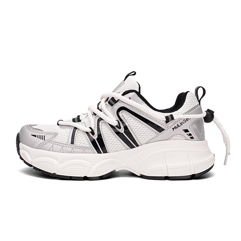 

Мужские дышащие легкие низкие массивные кроссовки MULINSEN, черные