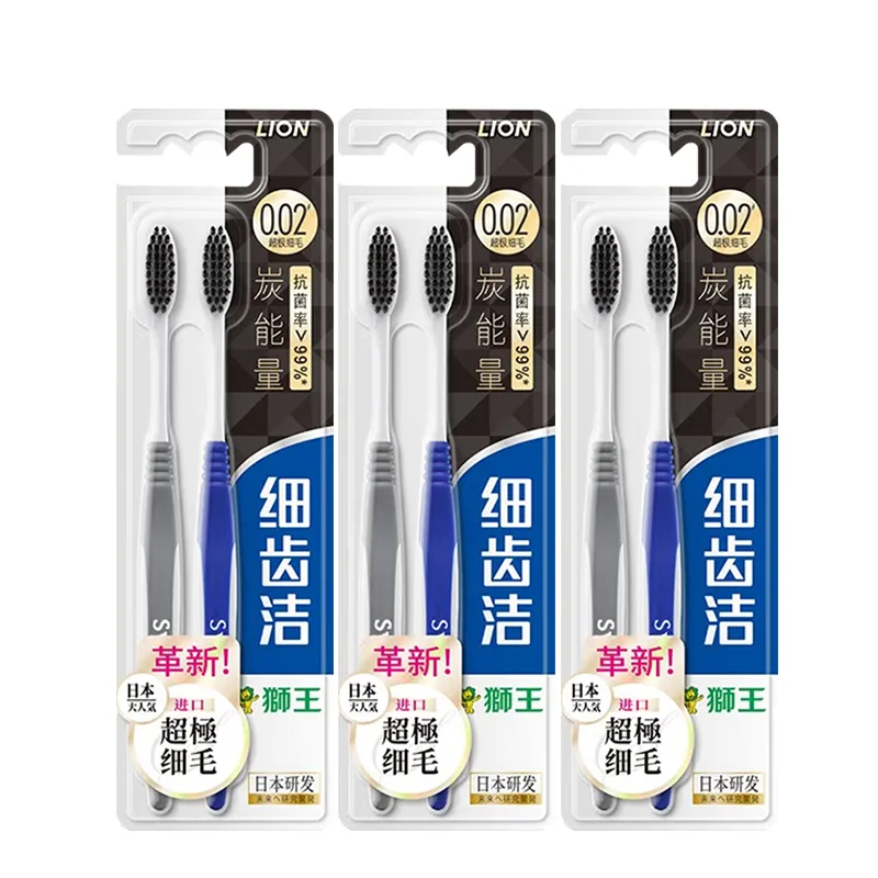 Зубная щетка Fine Toothbrush LION, Fine-Grit Stretch Gum Protection Toothbrush 2 Pcs Set * 3 Sets — фото 4
