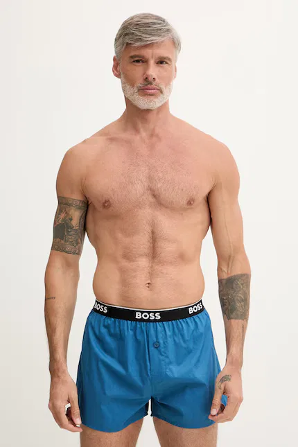 Боксеры мужские из хлопка 2P Boxer Shorts EW 2 шт BOSS, синий