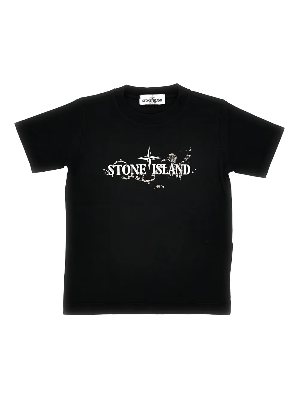 

Футболка с логотипом Stone Island Junior, черный