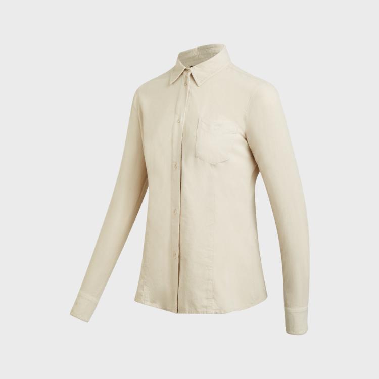 EMPORIO ARMANI Футболка Женская Бежевый Желтый Лацкан Moderate Others — фото 3