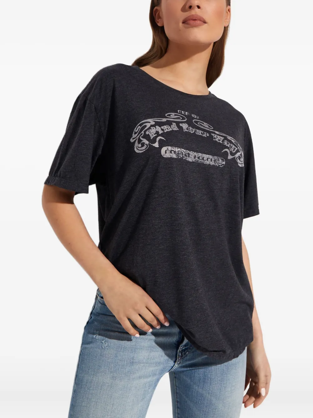 

Футболка с круглым вырезом One Teaspoon, серый