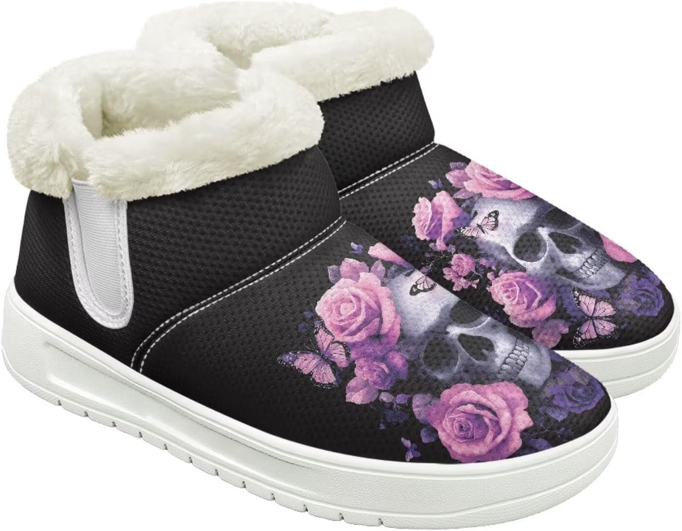 

Мужские зимние ботинки Qoiuvncy, повседневные сапоги для снега, для мужчин, уютные с меховой подкладкой, теплые, с низким верхом, розовый