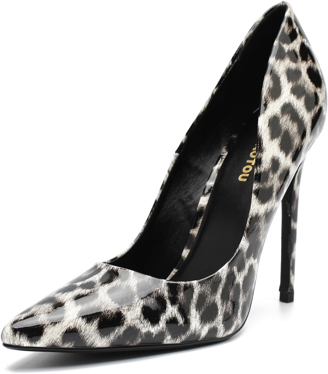 

Унисекс, мужские и женские туфли на высоком каблуке с острым носком и шпилькой, обувь для торжественных случаев Haozhaotou, Leopard Patent