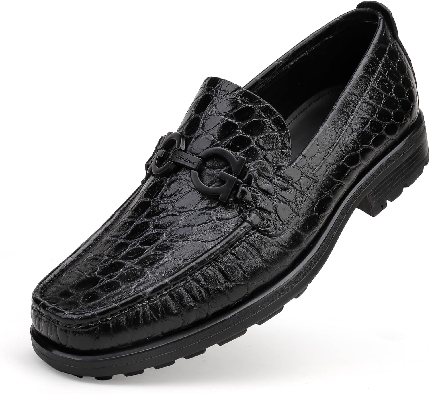 

Мужские роскошные кожаные лоферы с монеткой, модные удобные классические туфли ручной работы, слипоны для мужчин Generic, черный