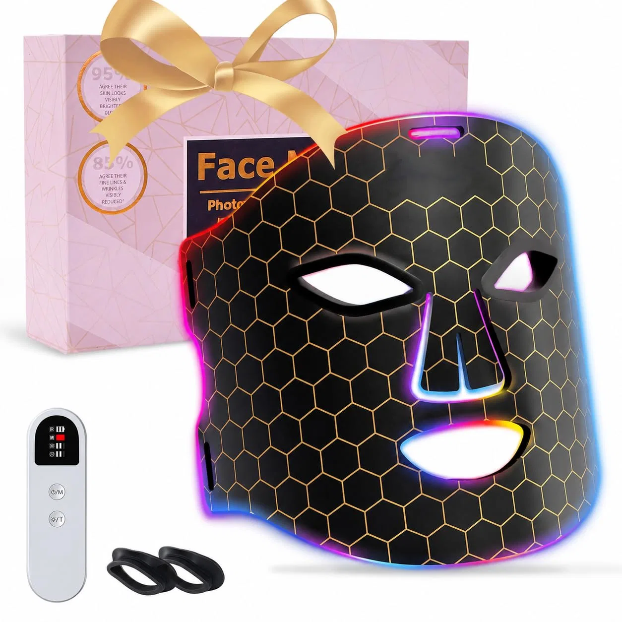 Маска для лица Mayo-Cc — Светодиодная с -цветной светотерапией от Red Light Lamp , Black (Black )
