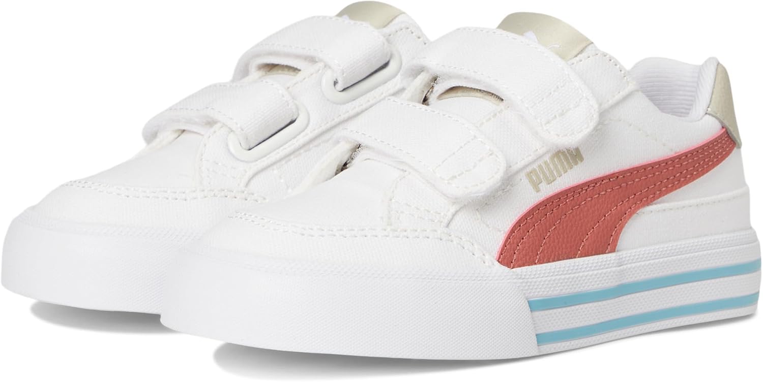 

Детские кроссовки PUMA Suede с двумя застежками, белый/красный