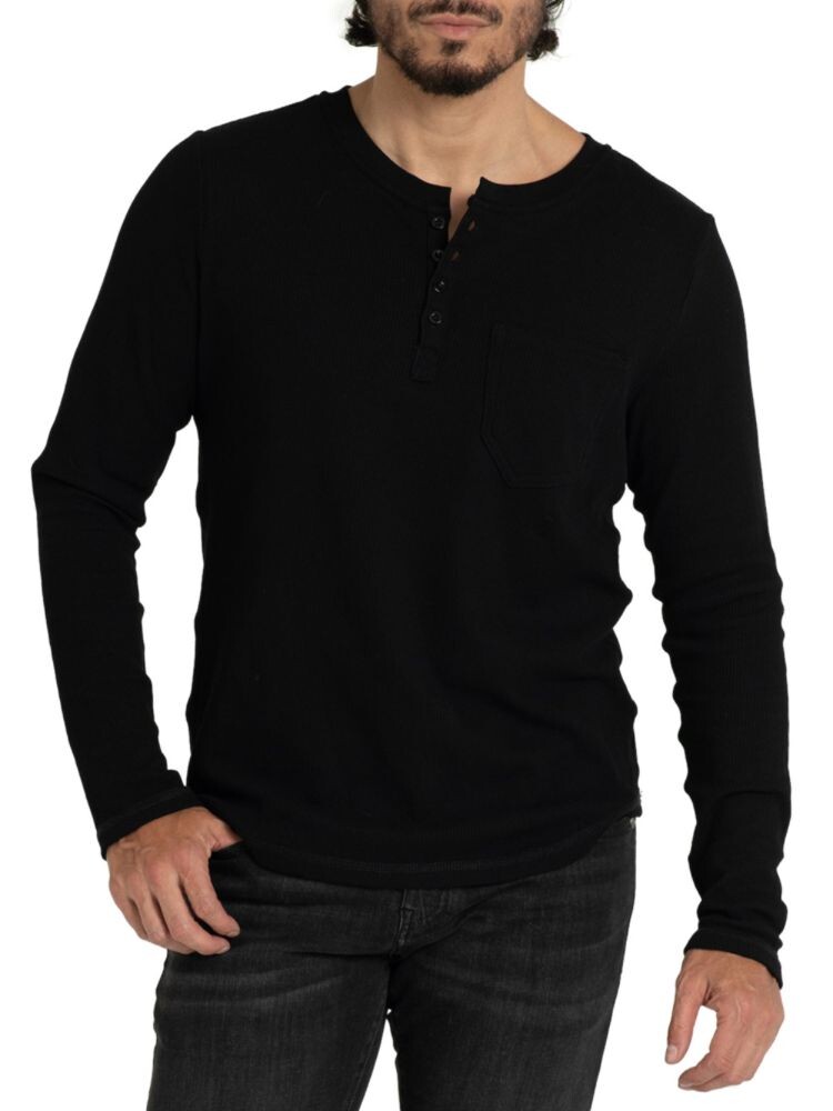 

Накладной карман, вязаная футболка Henley Stitch'S Jeans, черный