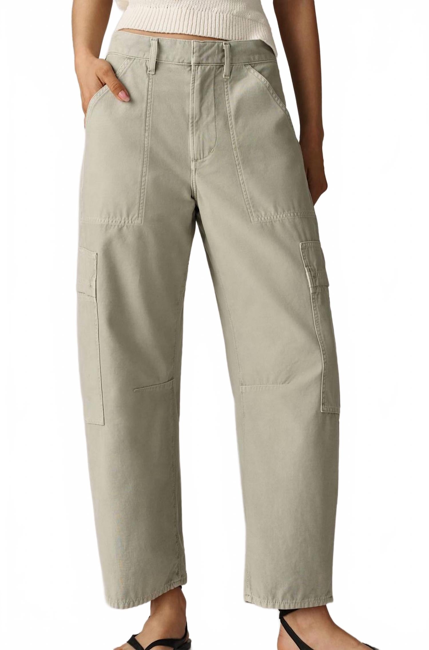 

Citizens of Humanity Брюки-карго с низкой посадкой Marcelle, цвет «матча»