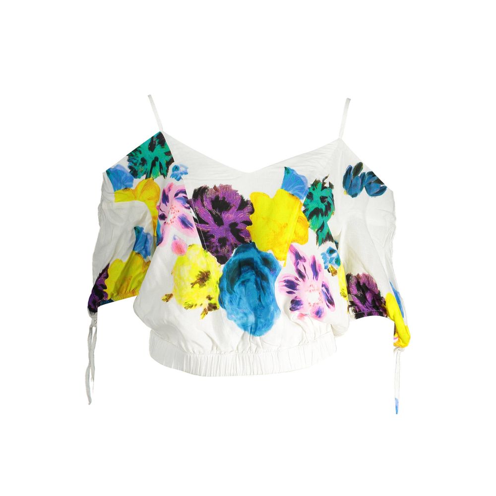 

Белый вискозный женский топ Desigual