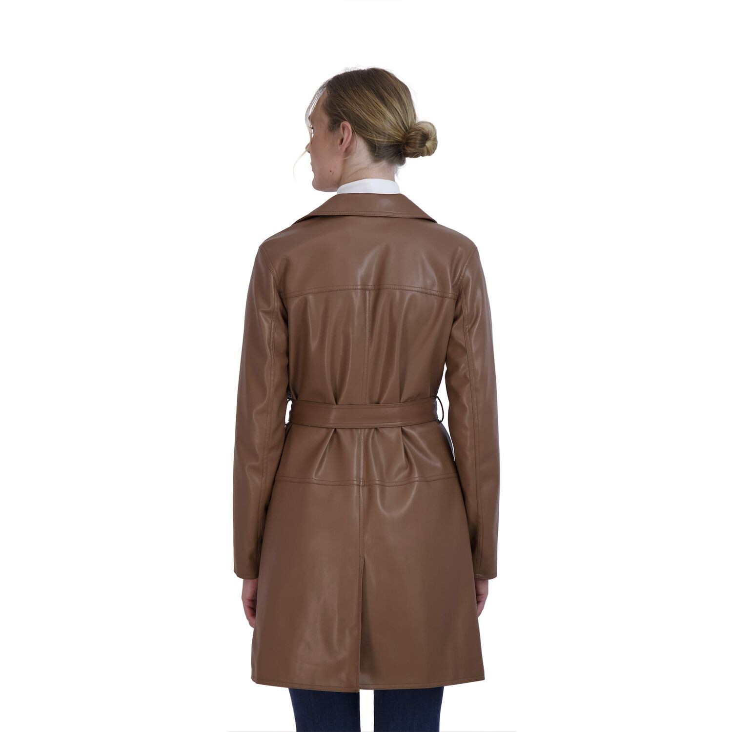 

Женский тренч из искусственной кожи Sebby Collection Sebby Collection, черный