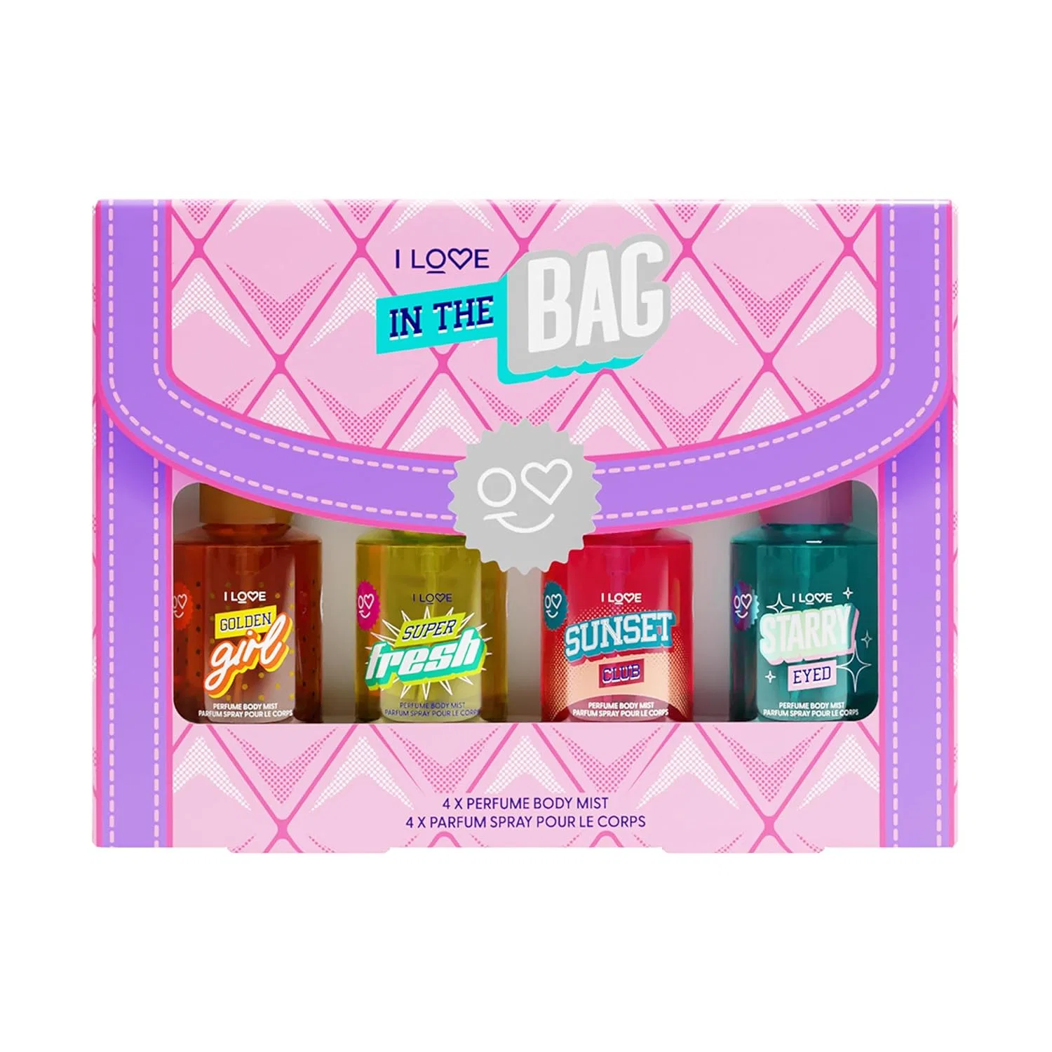 Набор ароматизированных спреев для тела «In The Bag» от I Love Cosmetics, 4 x 10 мл I Love