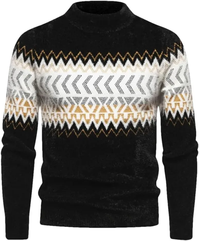 

Мужской повседневный свитер с круглым вырезом и длинным рукавом