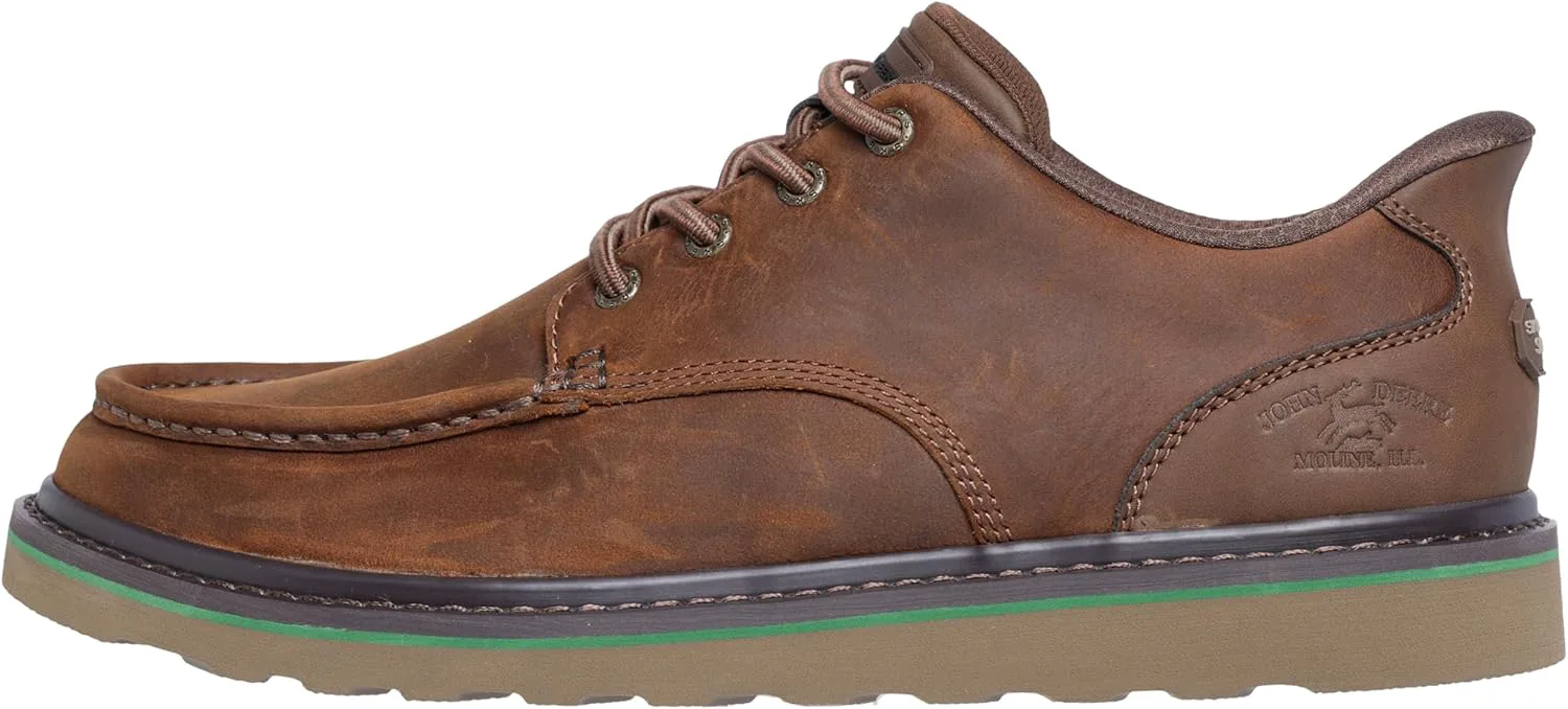 Мужские кожаные мокасины Skechers John Deere Brockman с эластичной застежкой — фото 3