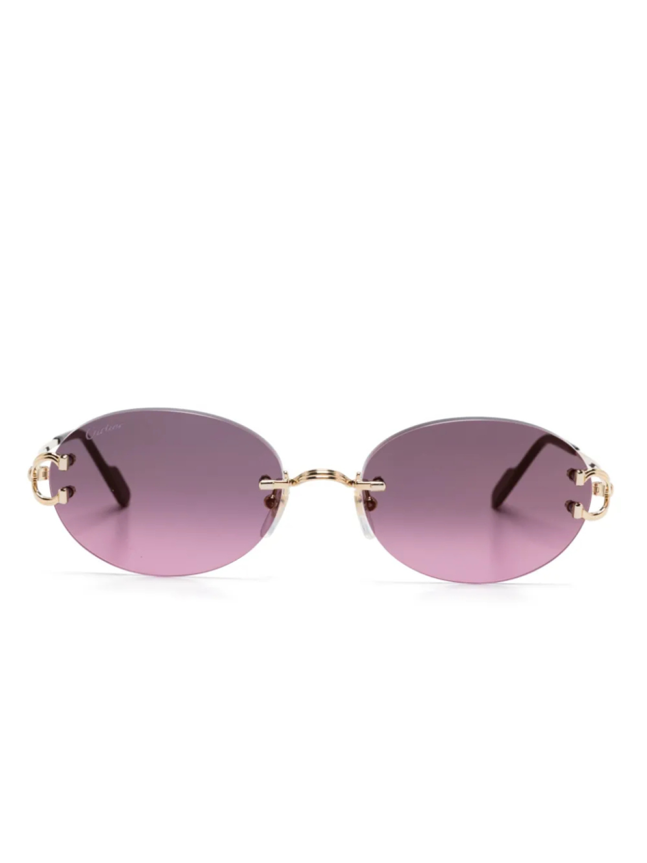 

Cartier Eyewear солнцезащитные очки в овальной оправе, золотой