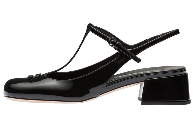 Туфли женские Miu Miu с открытым задником, черный