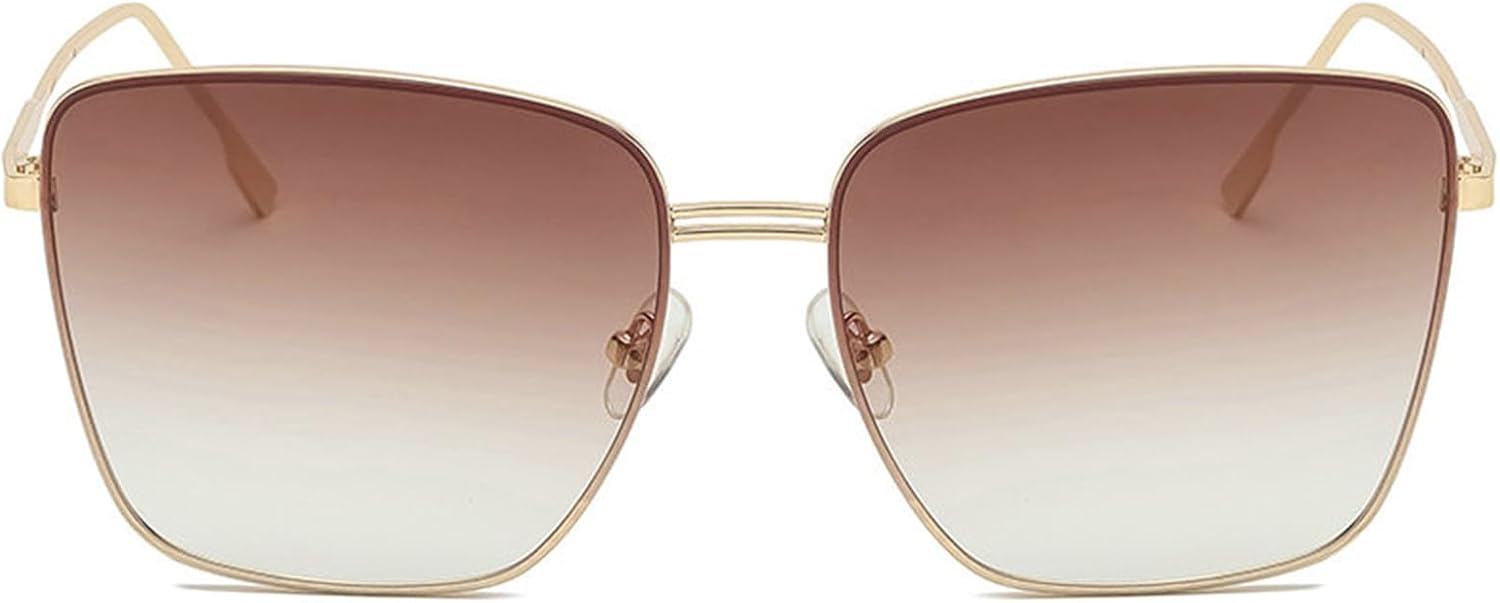 

Солнцезащитные очки Helena Fashion Square Vintage для женщин и мужчин, дизайнерские металлические солнцезащитные очки большого размера, популярные коричневые очки для женщин и мужчин, C4