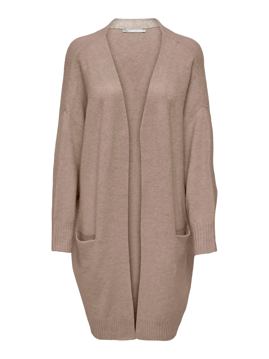 

Only кардиган "ONLGABRIEL LIFE L/S LONG CARDIGAN CC KNT", цвет Mocha Meringue Detail:Melange/Placket Pumice Stone