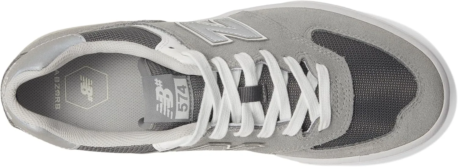 Кроссовки для скейтбординга New Balance Unisex Adult 574 Vulc, серый — фото 2