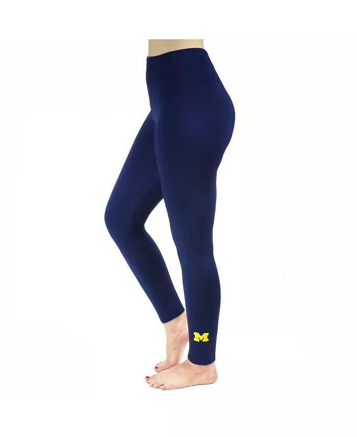 

Женские флисовые леггинсы Navy Michigan Wolverines ZooZatz