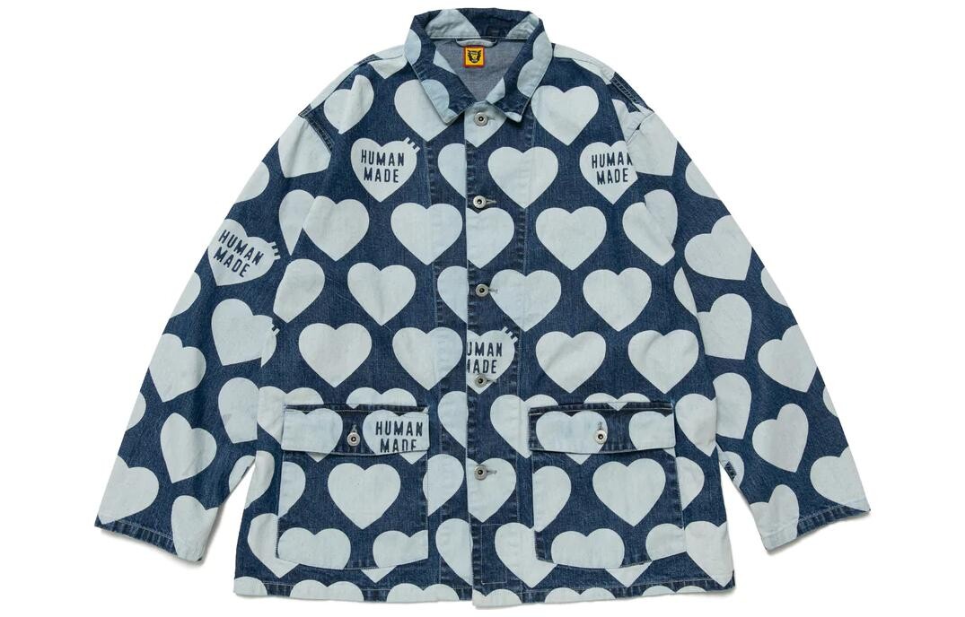 

Джинсовая куртка-комбинезон Heart Human Made, синий