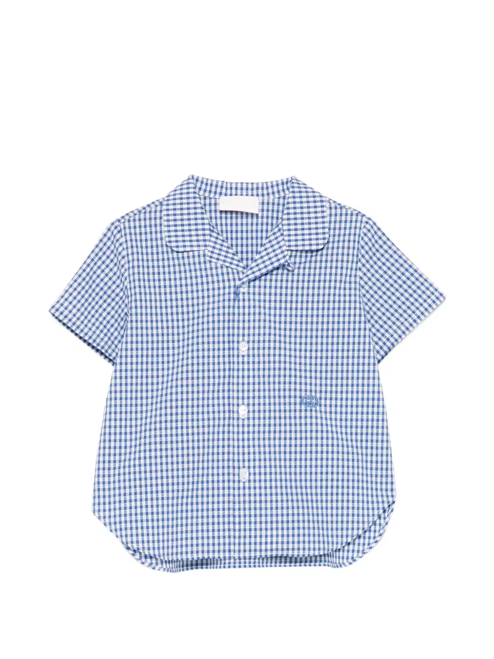 Рубашка в клетку Gucci Kids, синий