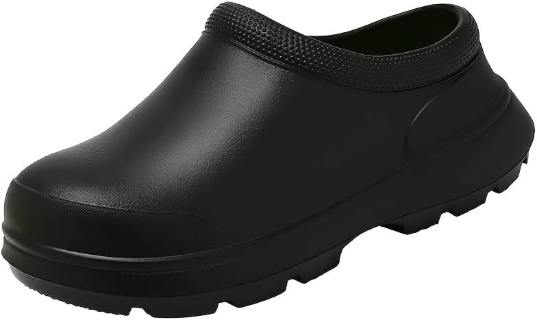 

Женская и мужская обувь для поваров - противоскользящие унисекс сабо для работы на кухне и в ресторане - маслостойкая и удобная обувь Hhhchpm, черный