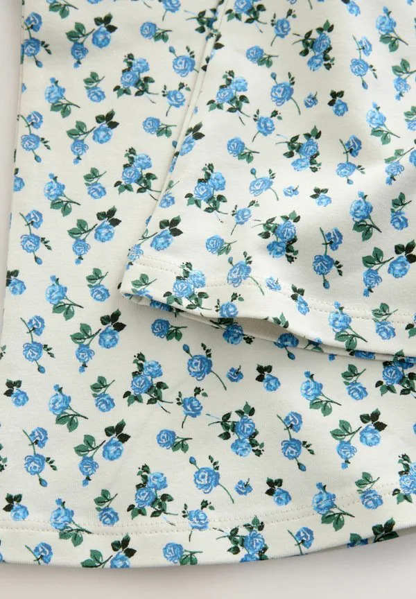 Толстовка прямого кроя с расклешенной юбкой Next, Grey Blue Floral Slogan — фото 4