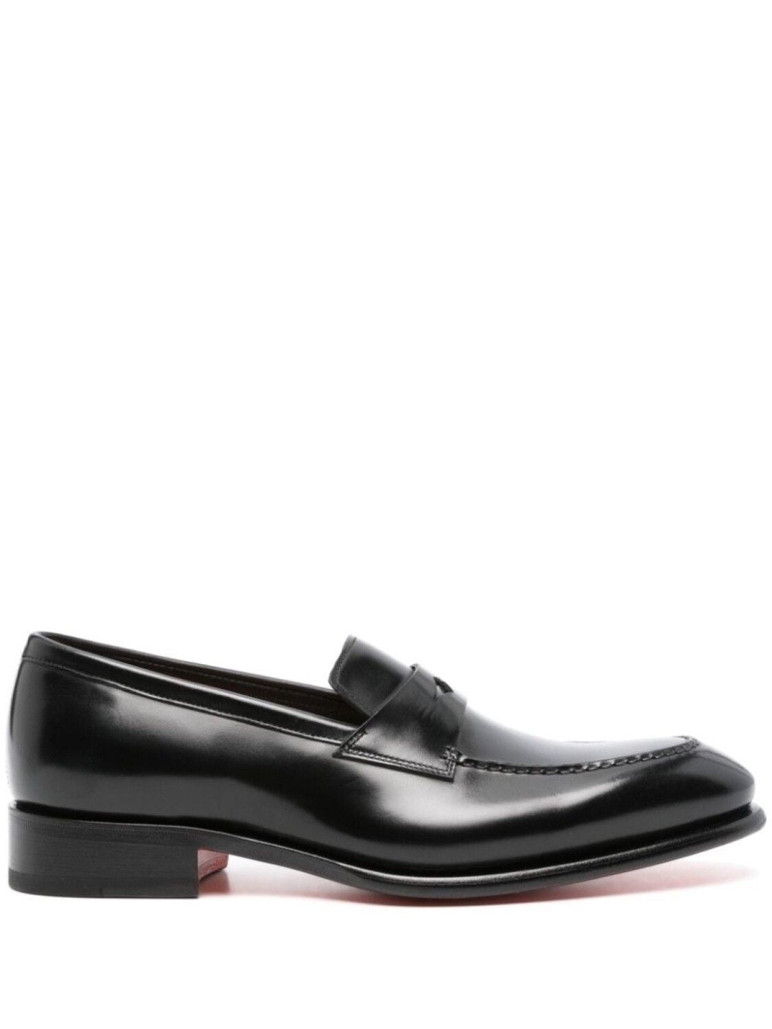 

Santoni кожаные пенни-лоферы, черный